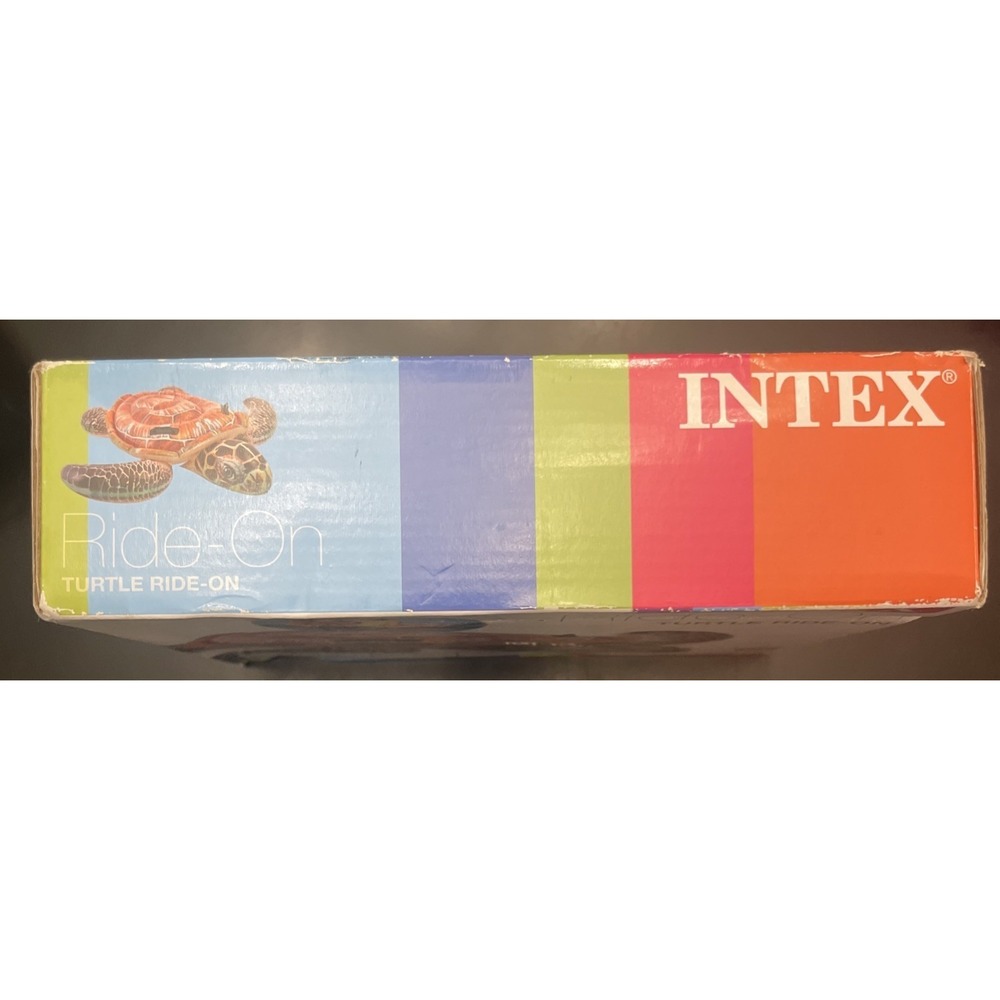 INTEX Turtle Ride-On Pool Inflatable 59"x 50" Float NIB Hard To Find Brown Shell - Picture 2 of 5